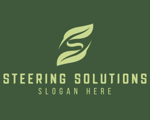 Eco Leaf Letter S  logo design