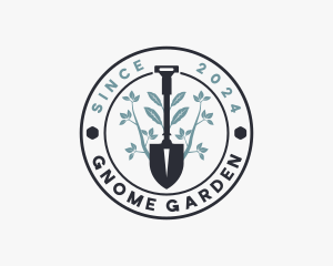 Gardener Shovel Landscaper logo design