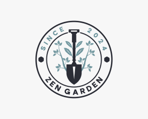 Gardener Shovel Landscaper logo design