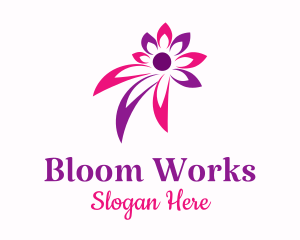 Abstract Flower Spa logo design