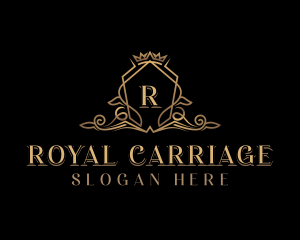 Elegant Crown Shield logo design