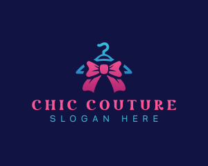 Fashion Ribbon Hanger logo design