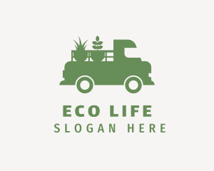 Lawn Plants Truck logo design