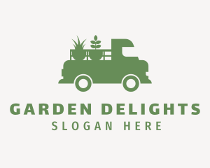 Lawn Plants Truck logo design