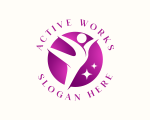 Dance Fitness Aerobics logo design