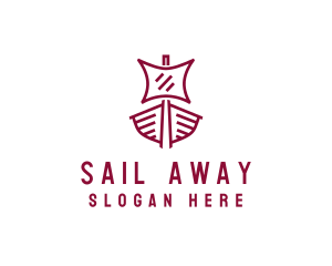 Norse Sailing Boat logo design