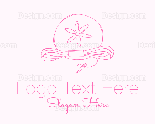 Pink Flower Needle Thread Logo