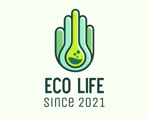 Organic Chemical Hand  logo design