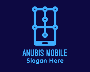 Blue Mobile Phone App logo design