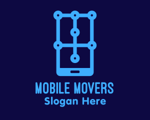 Blue Mobile Phone App logo design