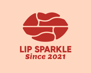 Pouty Red Lips  logo design