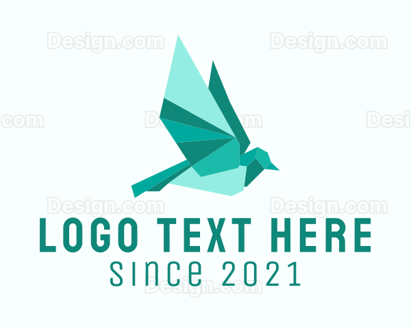 Green Pigeon Origami Logo