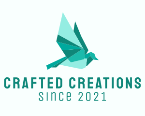 Green Pigeon Origami  logo design