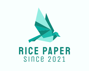 Green Pigeon Origami  logo design