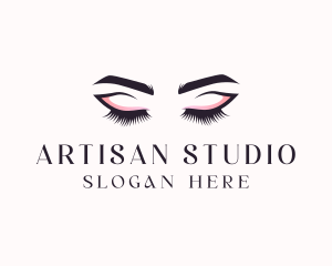 Cosmetic Eyelashes Beauty logo design