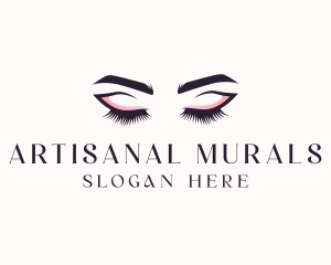 Cosmetic Eyelashes Beauty logo design