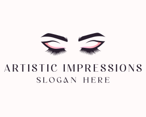 Cosmetic Eyelashes Beauty logo design