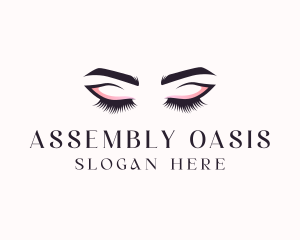 Cosmetic Eyelashes Beauty logo design