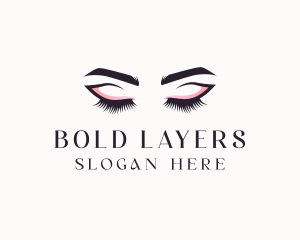 Cosmetic Eyelashes Beauty logo design