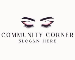 Cosmetic Eyelashes Beauty logo design