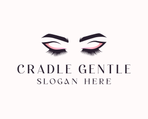 Cosmetic Eyelashes Beauty logo design