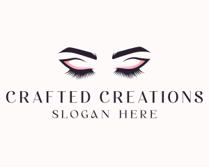 Cosmetic Eyelashes Beauty logo design