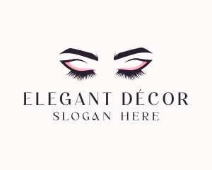 Cosmetic Eyelashes Beauty logo design