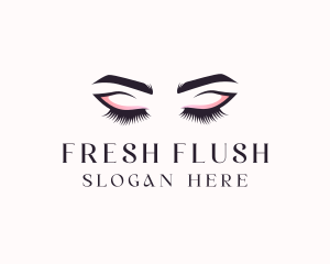 Cosmetic Eyelashes Beauty logo design