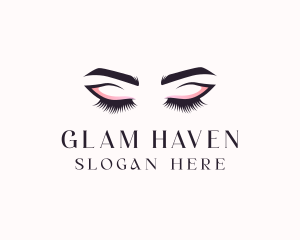 Cosmetic Eyelashes Beauty logo design