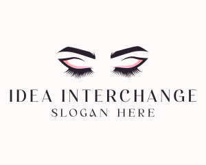 Cosmetic Eyelashes Beauty logo design