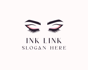 Cosmetic Eyelashes Beauty logo design