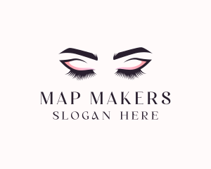 Cosmetic Eyelashes Beauty logo design