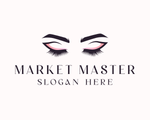 Cosmetic Eyelashes Beauty logo design