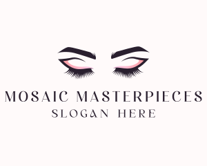 Cosmetic Eyelashes Beauty logo design