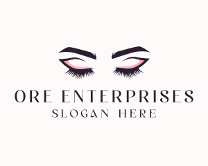 Cosmetic Eyelashes Beauty logo design