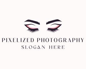 Cosmetic Eyelashes Beauty logo design