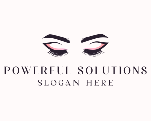 Cosmetic Eyelashes Beauty logo design