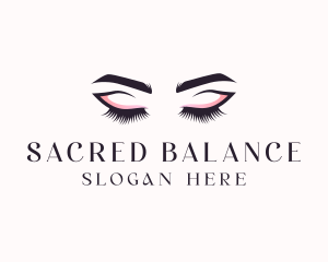 Cosmetic Eyelashes Beauty logo design