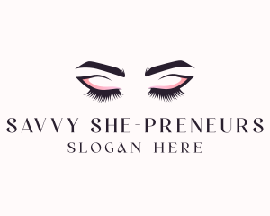 Cosmetic Eyelashes Beauty logo design