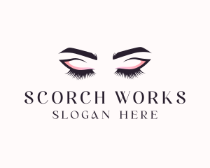 Cosmetic Eyelashes Beauty logo design