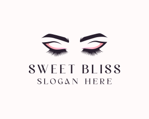 Cosmetic Eyelashes Beauty logo design