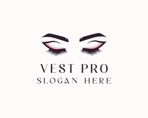 Cosmetic Eyelashes Beauty logo design