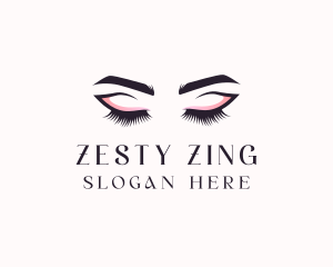 Cosmetic Eyelashes Beauty logo design