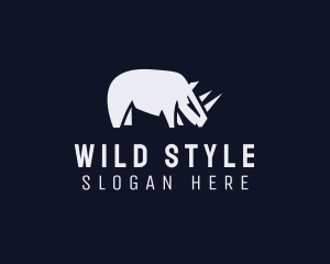 Wild Rhino Zoo logo design