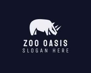 Wild Rhino Zoo logo design