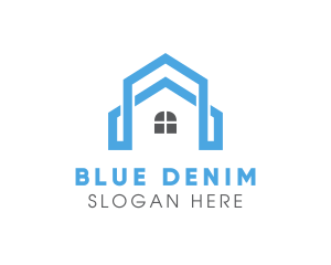 Blue Stroke House logo design