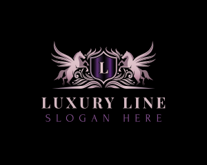 Luxury Cavalry Pegasus logo design