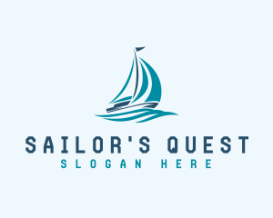 Sailboat Yacht Cruise logo design