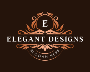 Floral Luxury Crest logo design