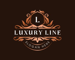 Floral Luxury Crest logo design